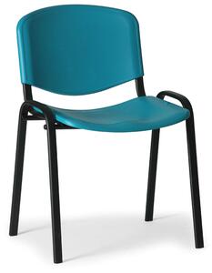 Plastová židle ISO - černé nohy, zelená