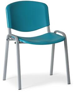 Plastová židle ISO - šedé nohy, zelená