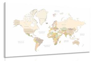 Obraz mapa světa s vintage prvky Varianta: 60x40