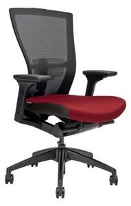 Kancelářská židle na kolečkách Office More MERENS BP – s područkami a bez opěrky hlavy Vínová BI 202