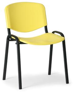 Plastová židle ISO - černé nohy, žlutá