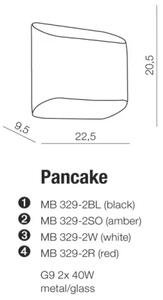 Retro nástěnné svítidlo Pancake červené