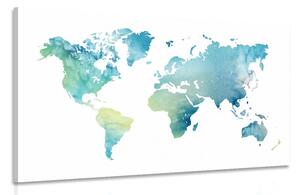 Obraz mapa světa v akvarelu Varianta: 60x40