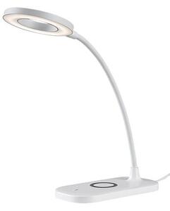 RABALUX Stolní LED lampa s nabíječkou HARDIN, 5W, teplá-studená bílá, bílá 0074014
