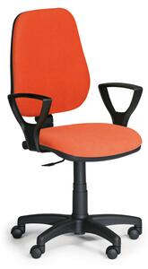 Pracovní židle Comfort KP s područkami, oranžová