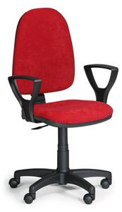 Pracovní židle Torino s područkami, červená