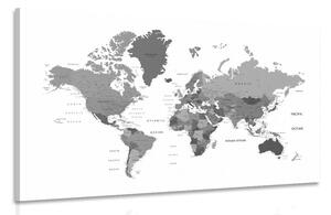 Obraz barevná mapa světa na bílém pozadí Varianta: 120x80