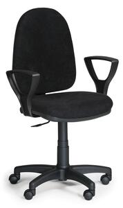 Pracovní židle Torino s područkami, černá