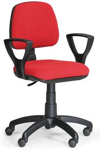 Pracovní židle Milano s područkami, červená
