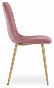 Sametová židle Verona růžová
