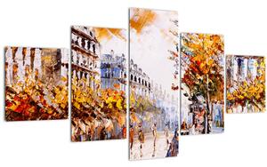 Obraz - Ulice v Paříži (125x70 cm)