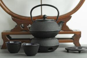 Bredemeijer, Litinové hrnky na čaj Jang, černé (sada 2 ks)