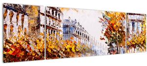Obraz - Ulice v Paříži (170x50 cm)