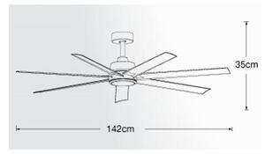 Lucci air 213182 - LED Stropní ventilátor ATLANTA 1xGX53/12W/230V bílá + DO
