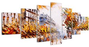 Obraz - Ulice v Paříži (210x100 cm)