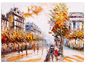 Obraz - Ulice v Paříži (70x50 cm)