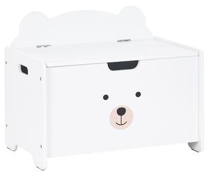 Skříňka na hračky MIMILI 48 cm Bílá s lavičkou