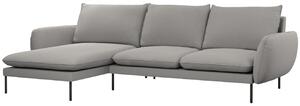 -25 % Dny MOMENTI– Cosmopolitan Design Šedá bouclé rohová pohovka Vienna 255 cm, levá
