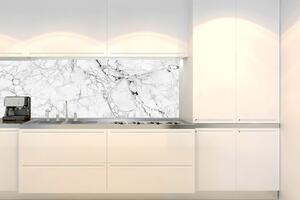 DIMEX | Fototapeta do kuchyně Bílý mramor KI-180-156 | 180 x 60 cm | bílá, šedá