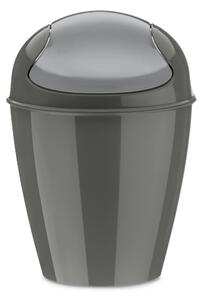 DEL XXS stolní odpadkový koš s poklopem0,9l KOZIOL (barva-tmavě šedá)