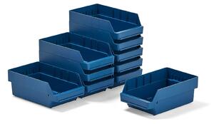 AJ Produkty Skladová nádoba REACH, 400x240x150 mm, bal. 10 ks, modrá
