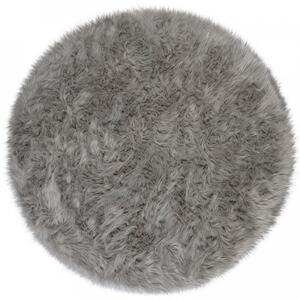 Hans Home | Kusový koberec Faux Fur Sheepskin Grey kruh