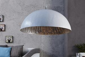 Visící lampa NEMESIS 50 cm – bílá/stříbrná - INV