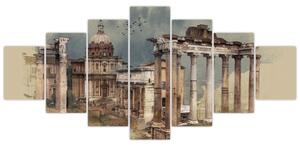 Obraz - Forum Romanum, Řím, Itálie (210x100 cm)