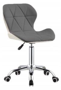 Bestent Kancelářská židle kožená White - Dark Grey