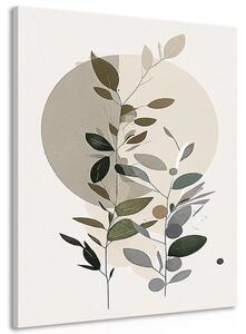 Obraz minimalistické rostlinky v boho stylu Varianta: 80x120