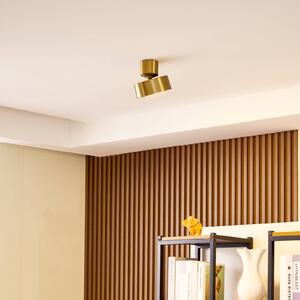 Lindby LED reflektor Nivoria, zlatá barva, otočný, hliník