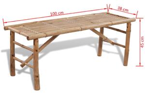 Pivní set / piknikový stůl - 3 kusy - bambus - skládací