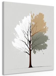 Obraz minimalistický vícebarevný strom Varianta: 40x60