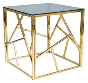 Konferenční stolek ESCADA B | kouřové sklo / zlatý