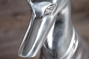 Socha hliníková DOGGY SILVER – stříbrná