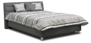 Čalouněná postel Alison 140x200, šedá, včetně matrace