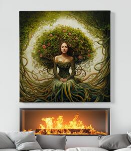 Obraz na plátně - Strom života Napojená žena Eldriss FeelHappy.cz Velikost obrazu: 40 x 40 cm