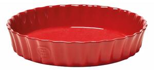 Hluboká koláčová forma - průměr 24 cm, červená Emile Henry (Barva-červená - granátová)