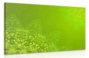 Obraz moderní prvky Mandaly v odstínech zelené Varianta: 120x80