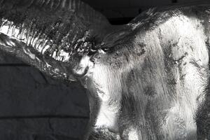 Dekorace lebka LONGHORN – stříbrná