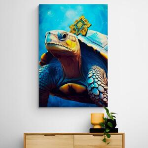 Obraz modro-zlatá želva Varianta: 80x120