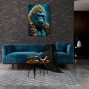 Obraz modro-zlatá gorila Varianta: 60x90