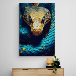Obraz modro-zlatý had Varianta: 40x60