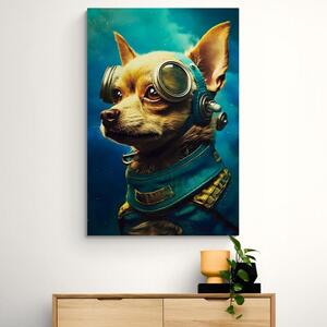 Obraz modro-zlatý pes Varianta: 60x90