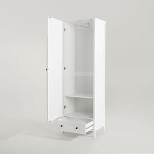 Šatní skříň se zrcadlem bílá SAUDDE 180 cm