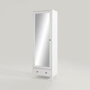 Šatní skříň se zrcadlem bílá SAUDDE 180 cm