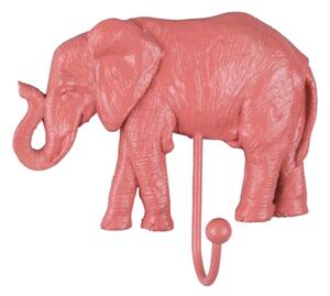 Věšák/háček Elephant slon Present Time (Barva- korálově růžová matná)