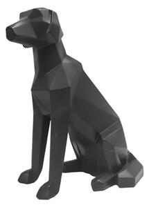Soška Origami Dog sedící pes 25,4 cm Present Time (Barva- černá matná)