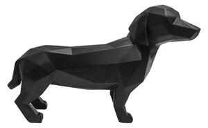 Soška Origami Dog stojící pes 29,7 cm Present Time (Barva- černá matná)