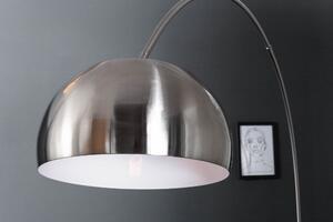 Stojací lampa BIG BOW II – stříbrná/bílá